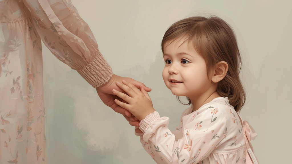 A child adopted into a loving home