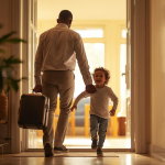 A father working abroad returning unexpectedly