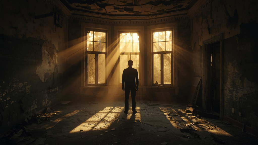 A man confronting his past to heal his future