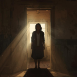 A person confronting their childhood trauma