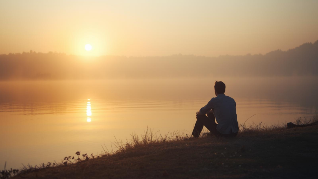 A person learning to forgive themselves