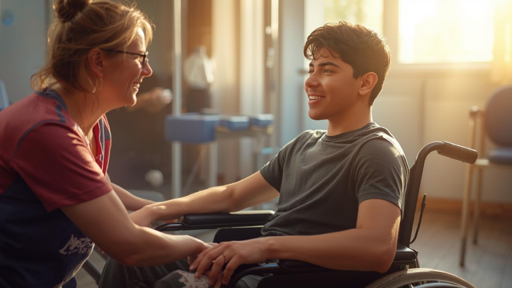 A person learning to live with a disability