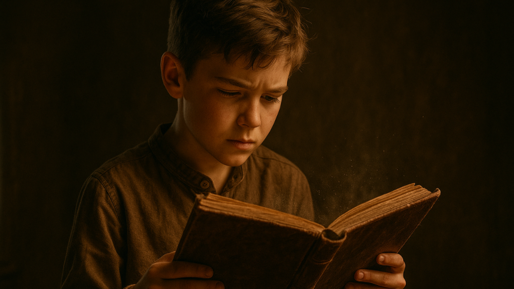 A son discovering the truth about his absent father